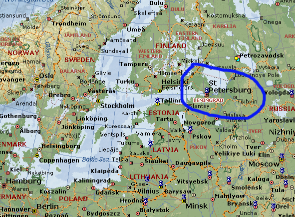 st. petersburg baltic sea map