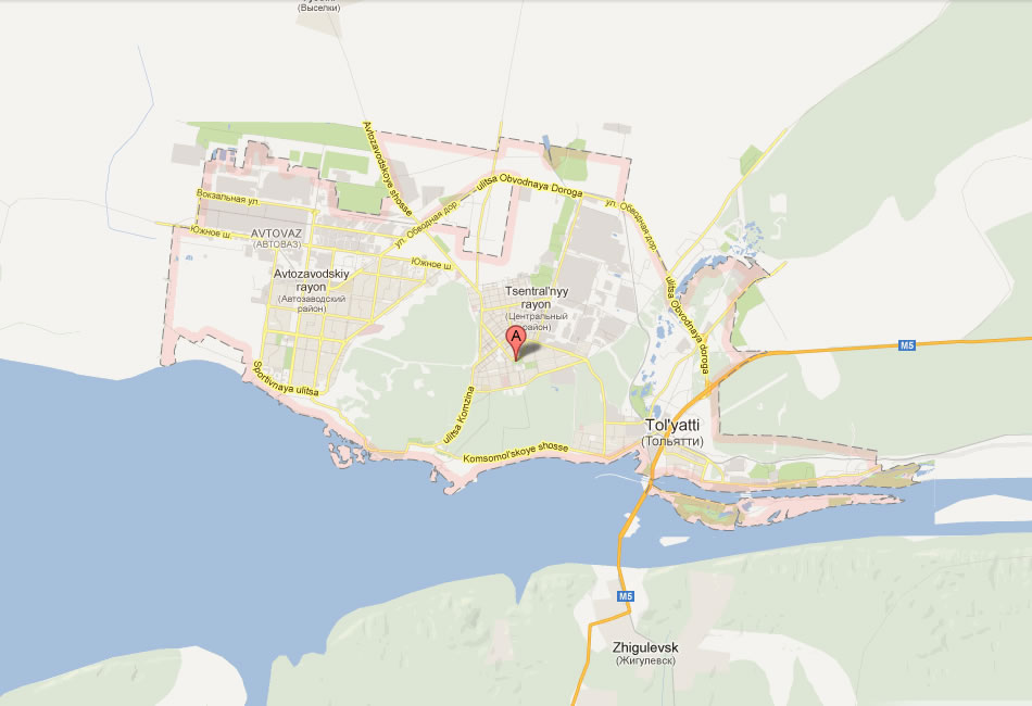map of Tolyatti
