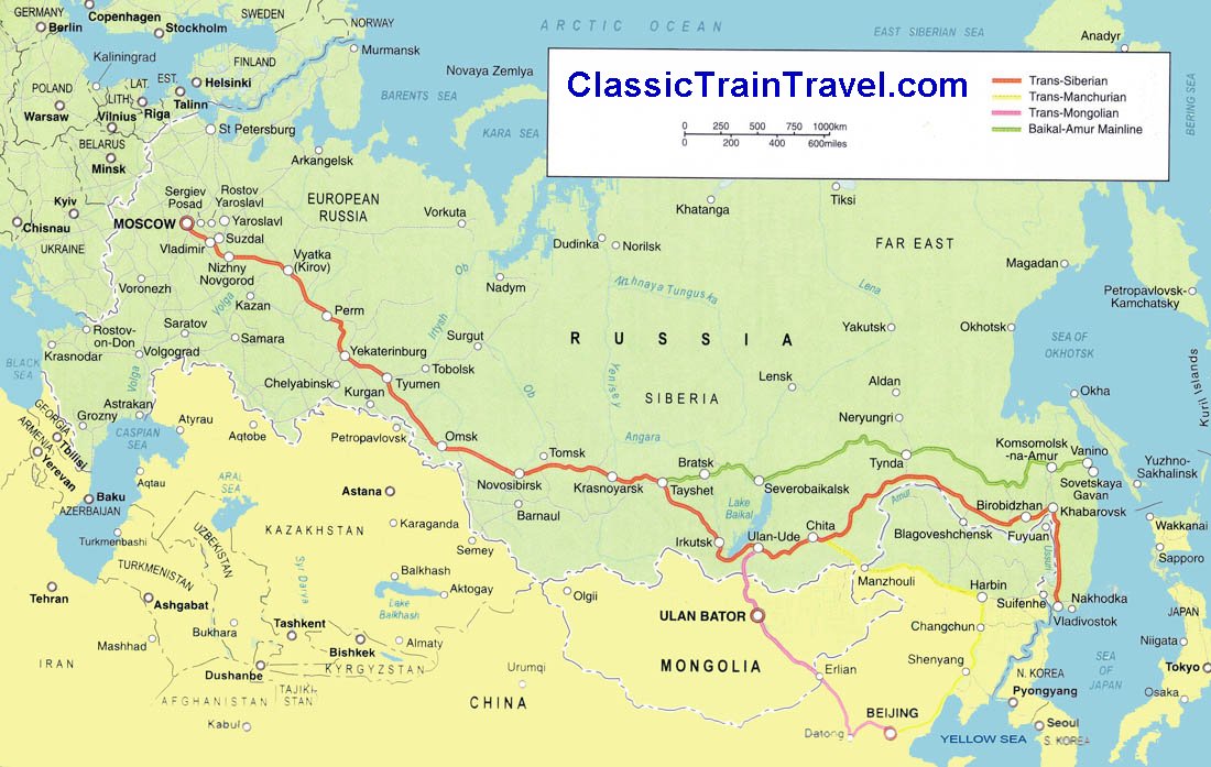 Trans Siberian tula Map