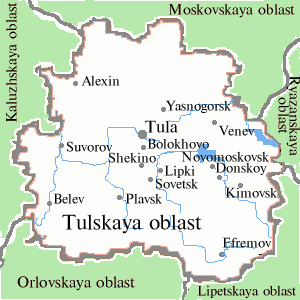 tula oblast map