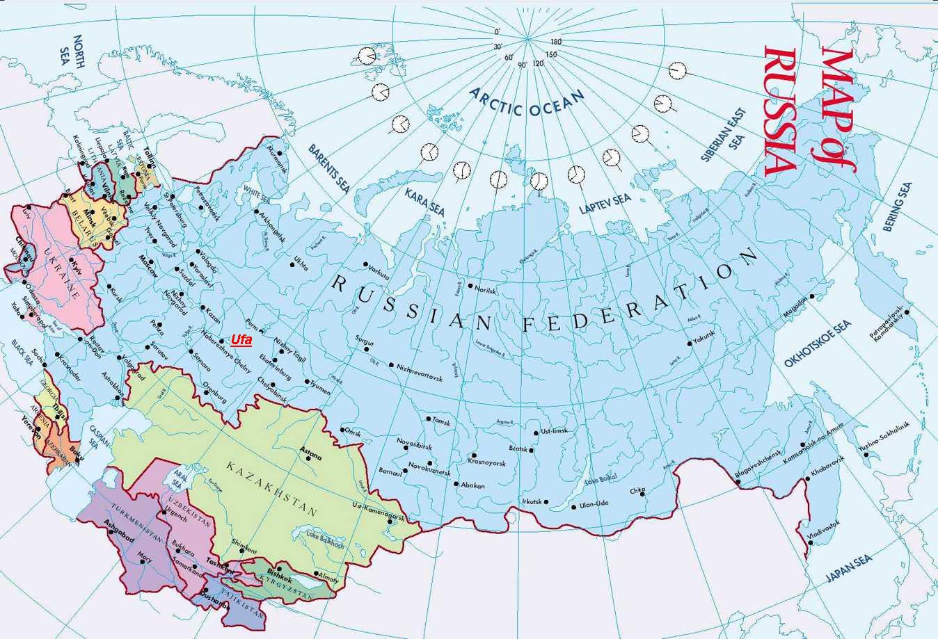 russia political map Ufa