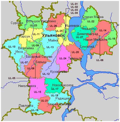 Ulyanovsk map