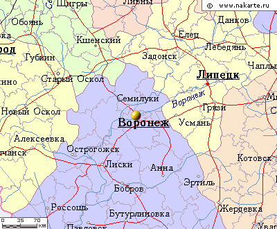 voronezh russian map