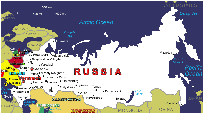 voronezh russia map