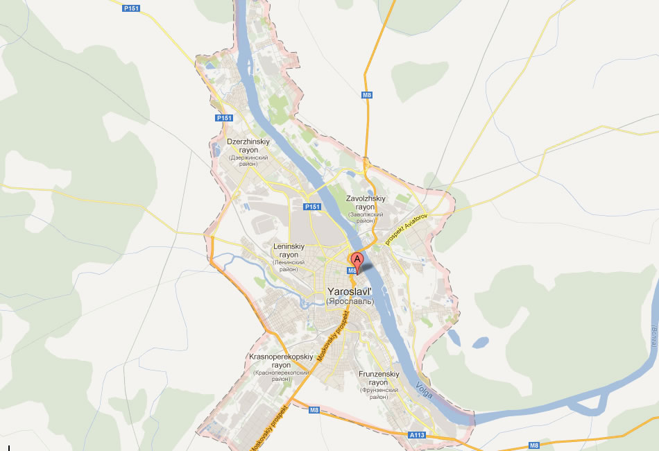 map of Yaroslavl