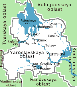 yaroslavl oblast map
