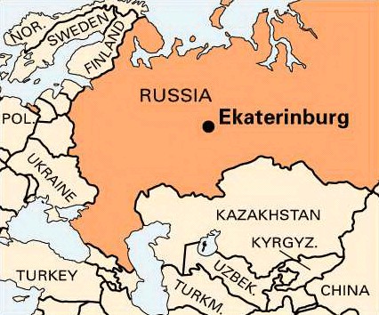 map ekaterinburg russia