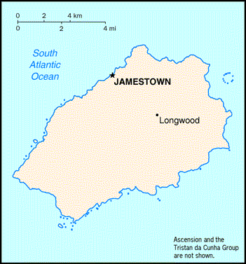 saint helena jamestown map