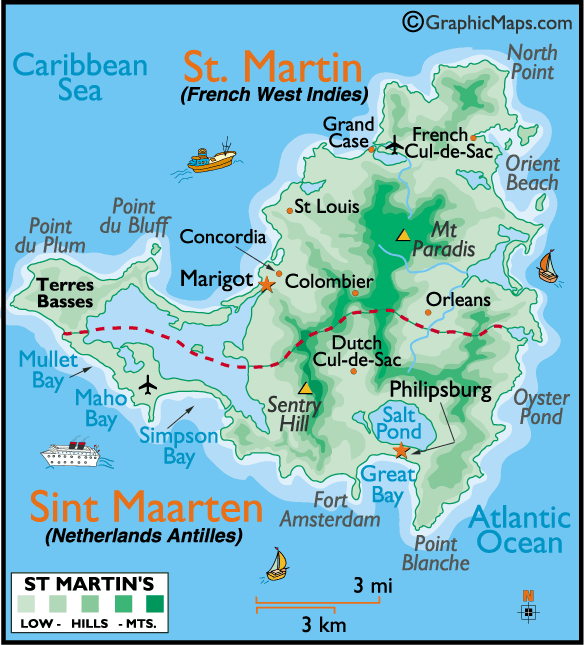 map of Saint Martin