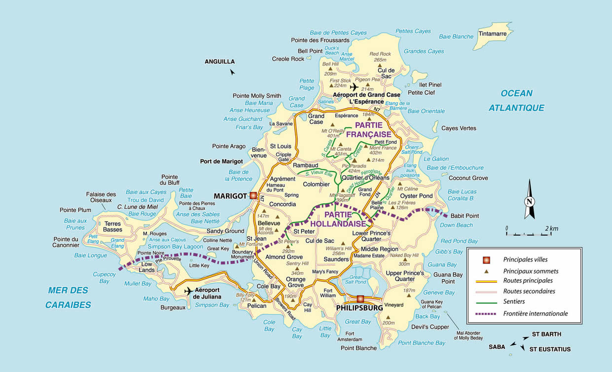 Map of Saint Martin French