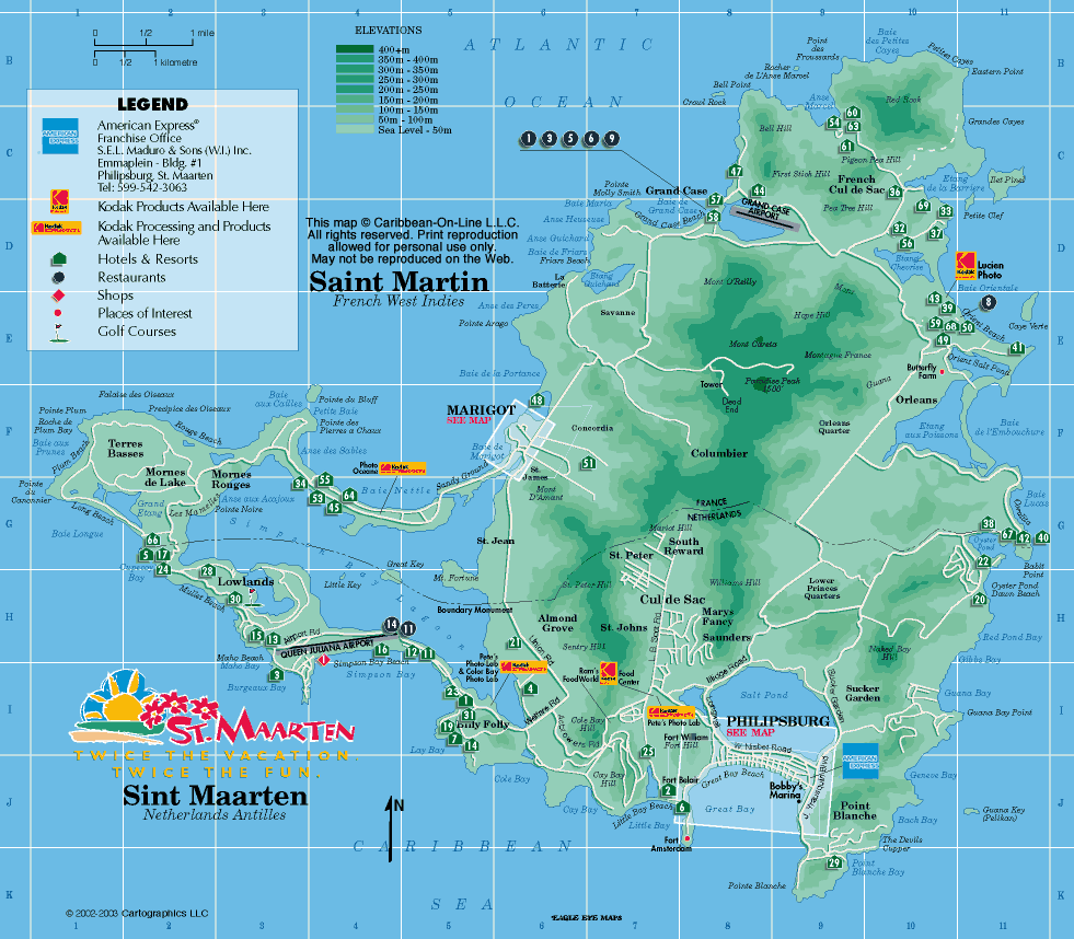 st martin Map