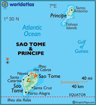MAP OF SAO TOME AND PRINCIPE