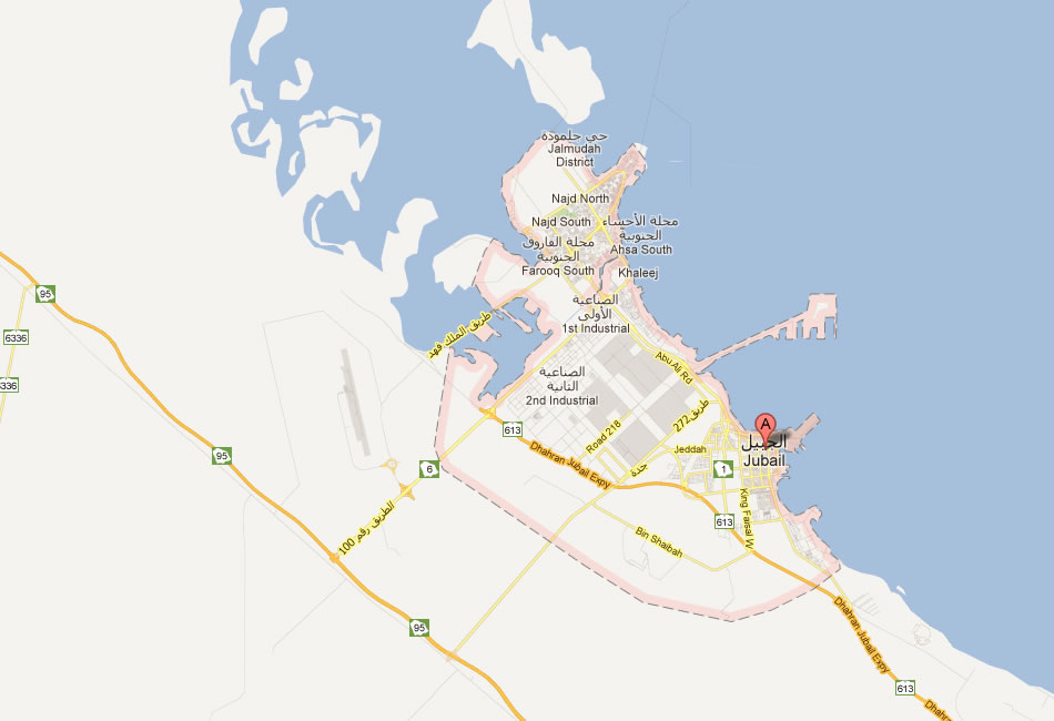 map of Al Jubayl