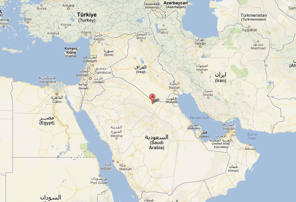 map of Al Qurayyah saudi arabia