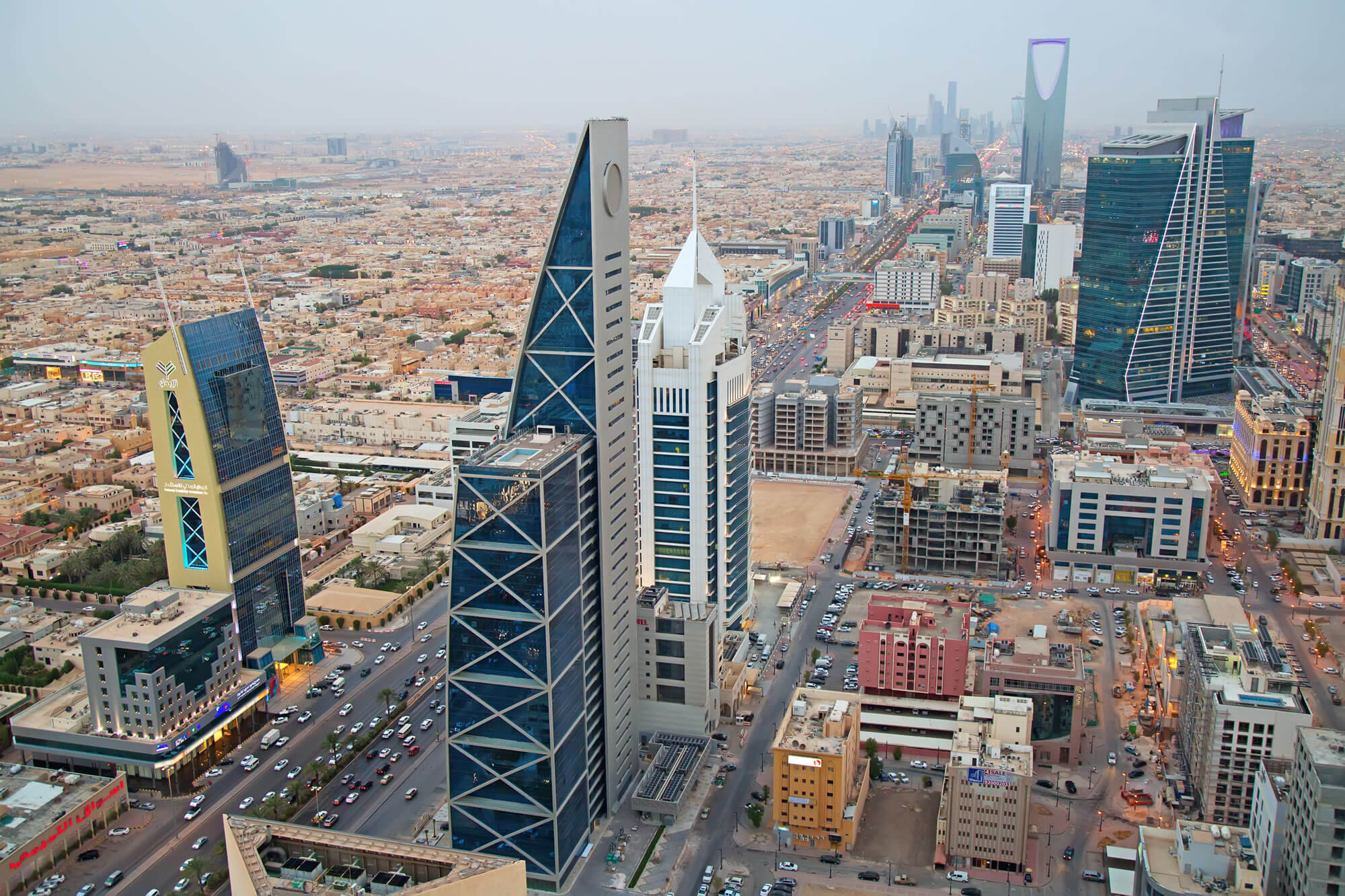 Aerial view of Riyadh, Saudi Arabia