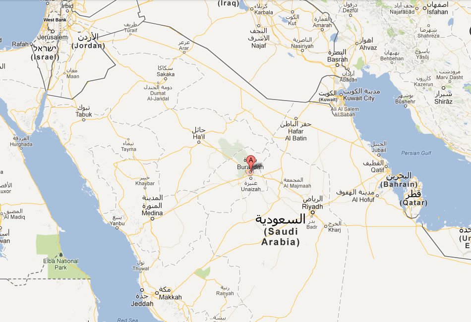 map of Buraydah saudi arabia