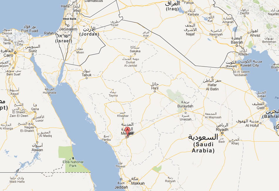 map of Medina saudi arabia