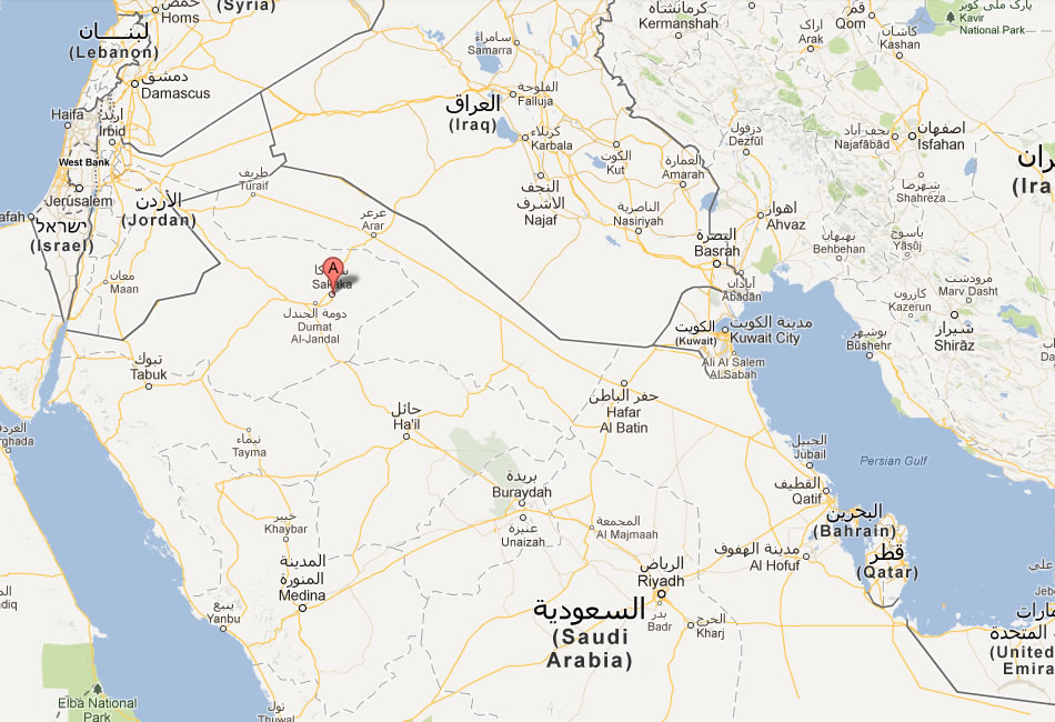 map of Sakakah saudi arabia