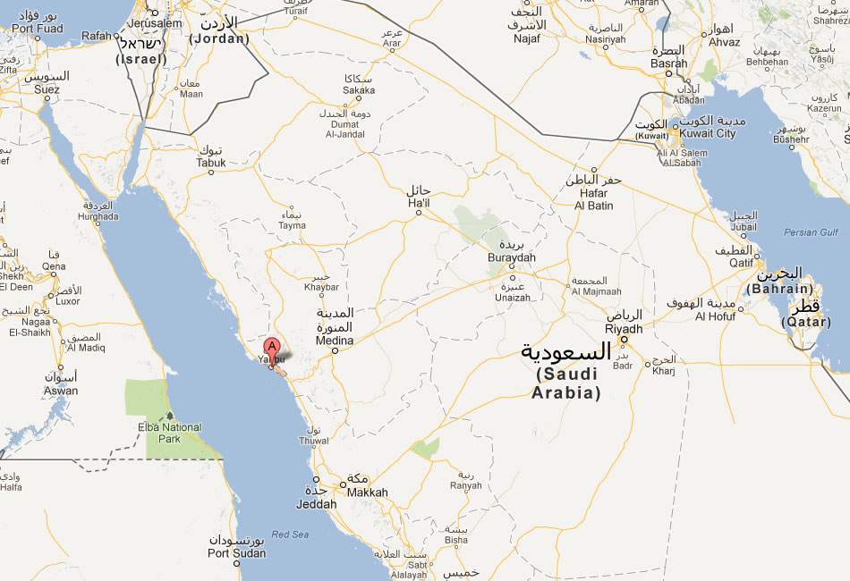 map of Yanbu al Bahr saudi arabia