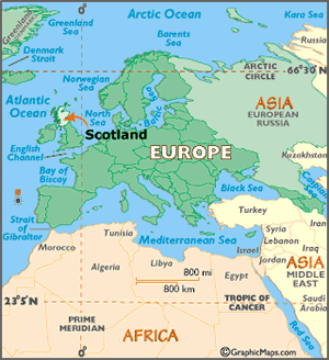 scotland europe map