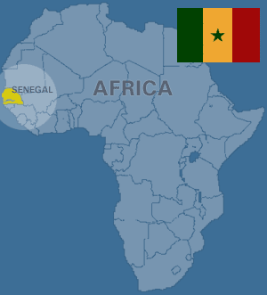africa map senegal