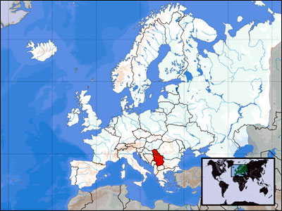 serbia europe map