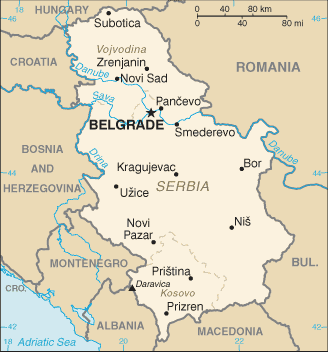 serbia maps