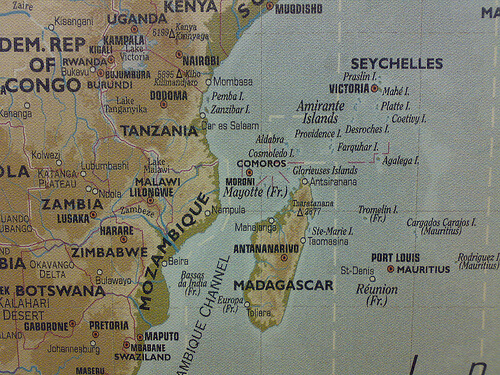 seychelles map madagascar