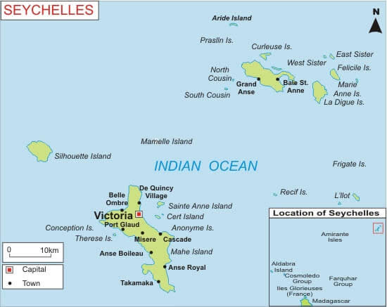 Seychelles Political Map