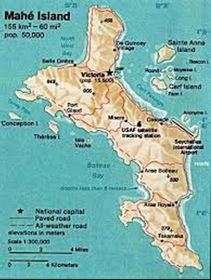 victoria mahe island map
