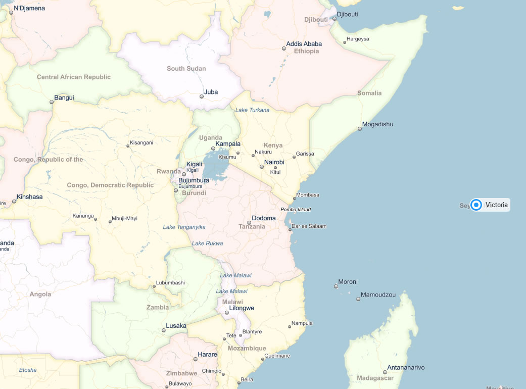 victoria seychelles map africa