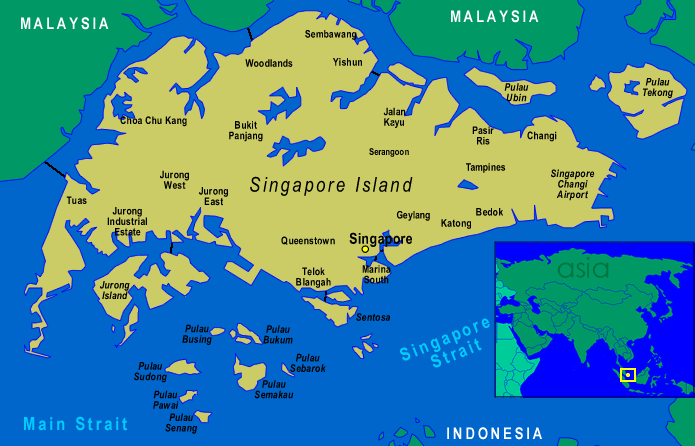 singapore map asia