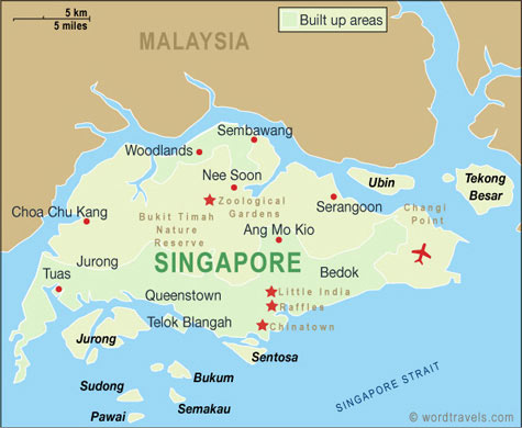 singapore map malaysia
