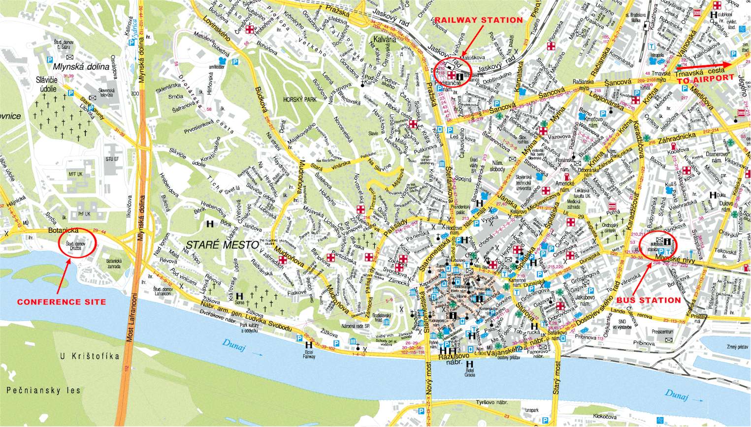 Bratislava map