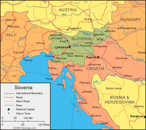 slovenia map