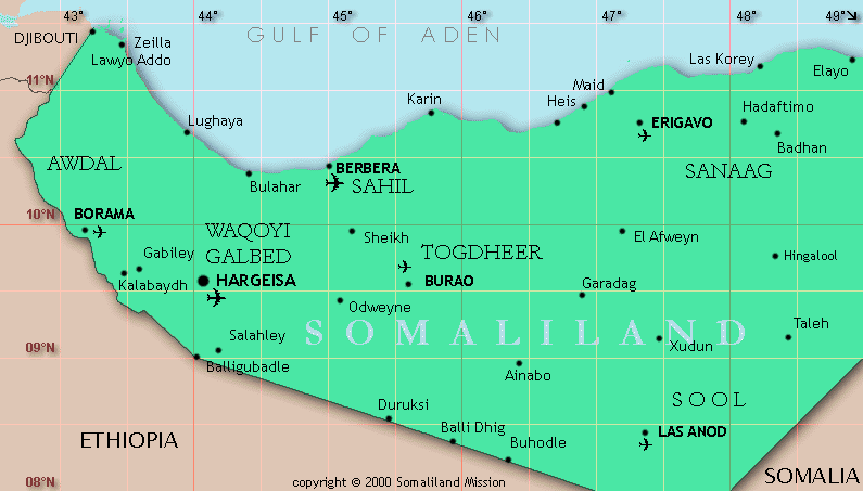 Somaliland Map Somaliland Map