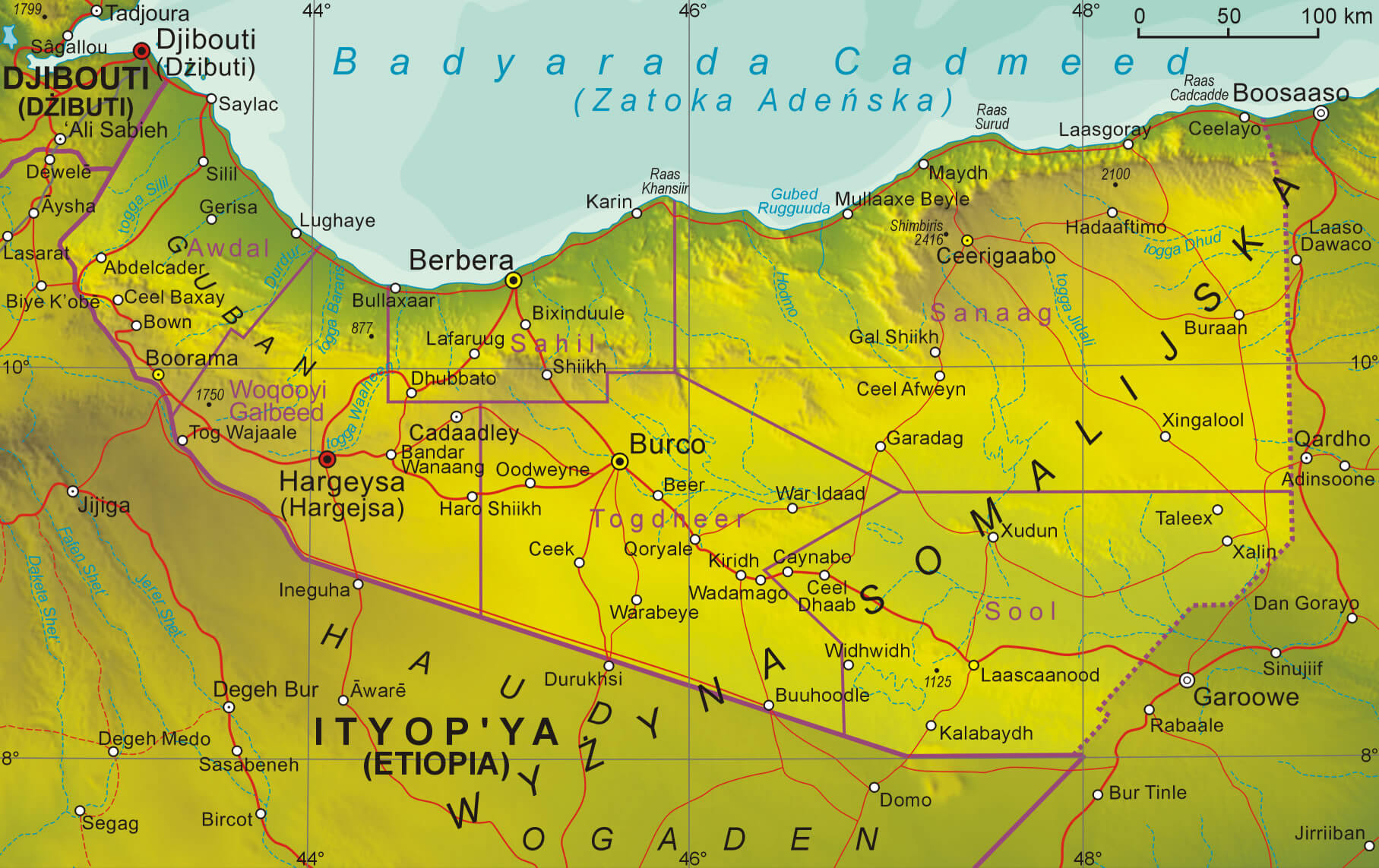 Somaliland Map Somaliland Map