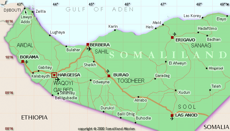 Somaliland Map Somaliland Map