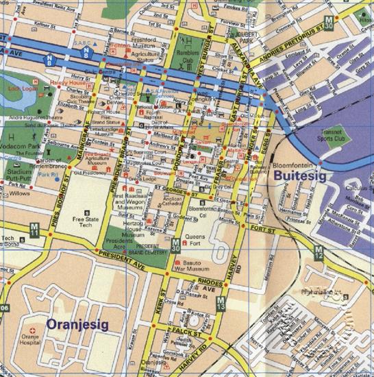 Bloemfontein Map South Africa Bloemfontein Map South Africa
