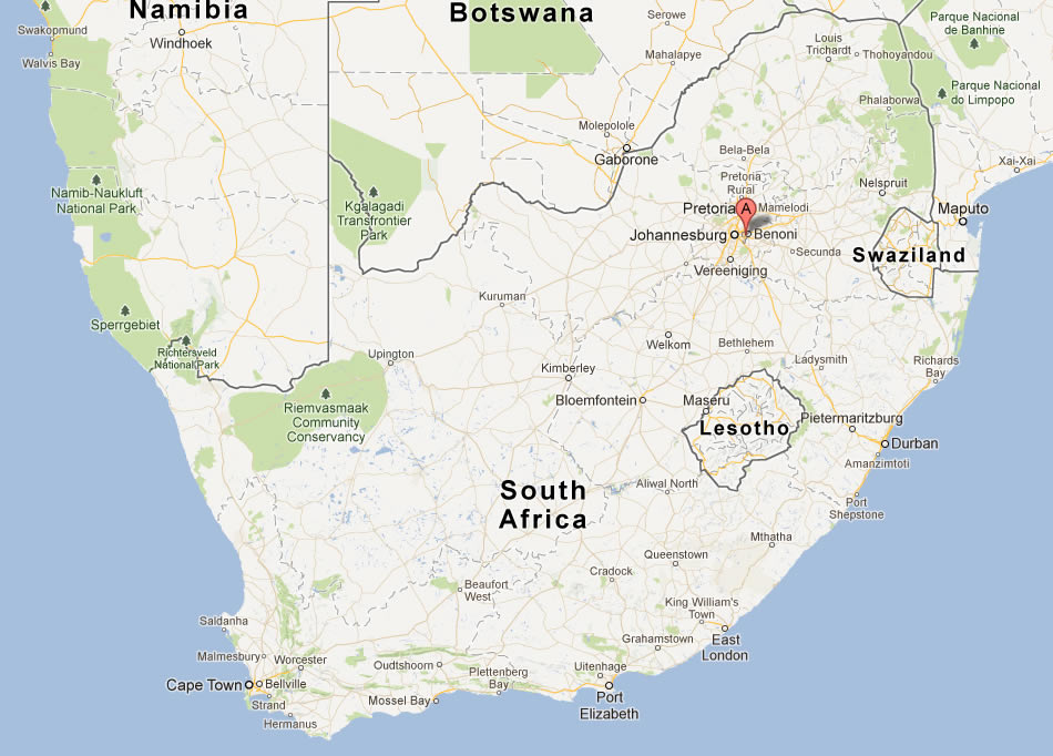 map of Boksburg south africa