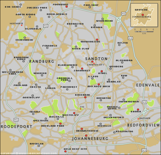 Johannesburg Map South Africa