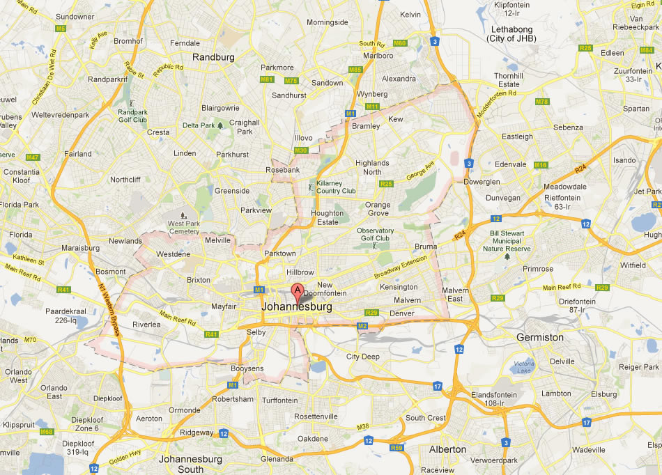 Johannesburg Map South Africa
