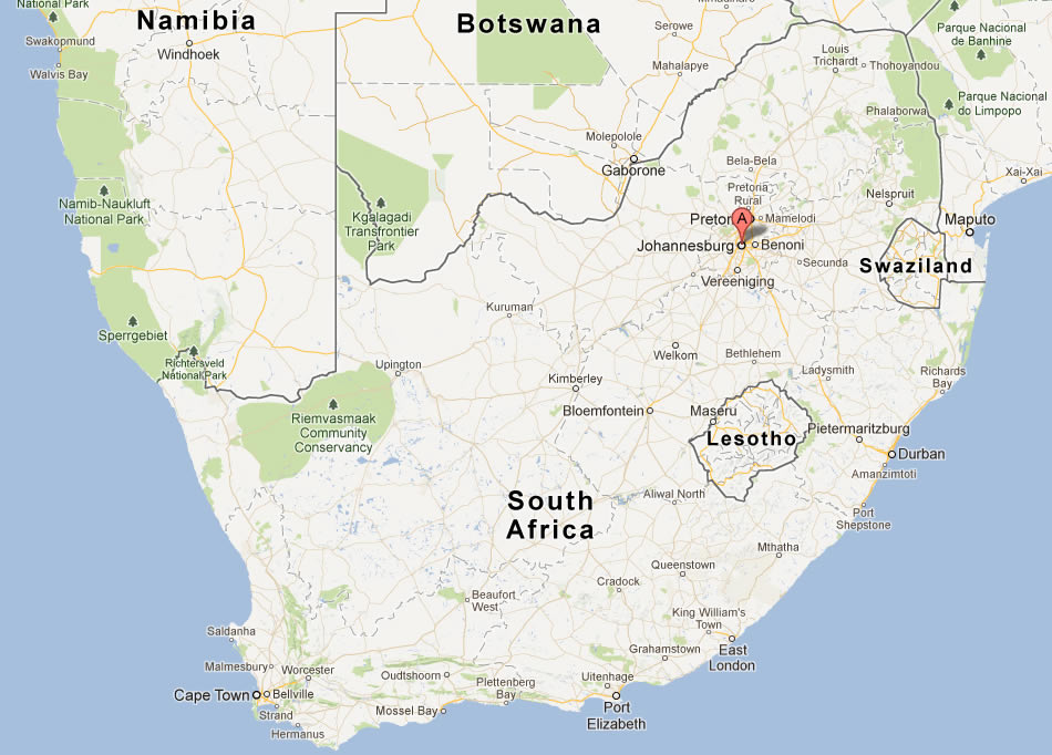 Johannesburg Map South Africa