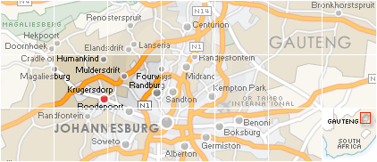 Krugersdorp johannesburg map