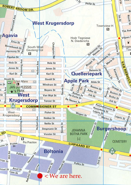 Krugersdorp center map