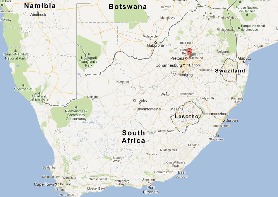 map of Mamelodi south africa