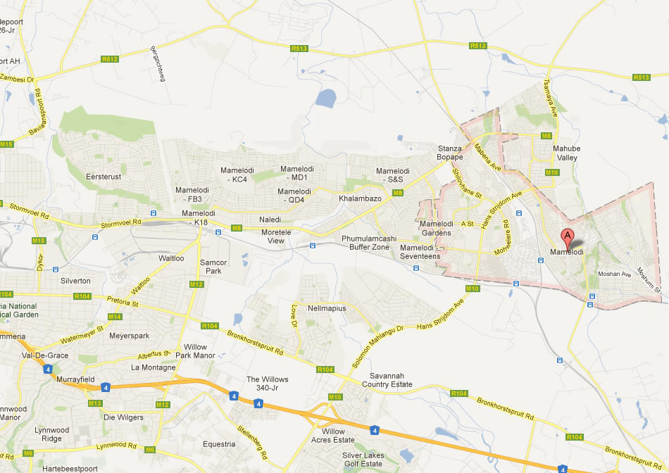 map of Mamelodi