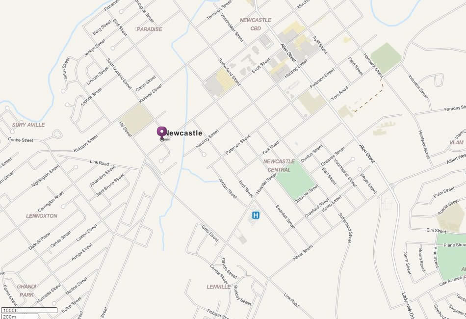 Newcastle map