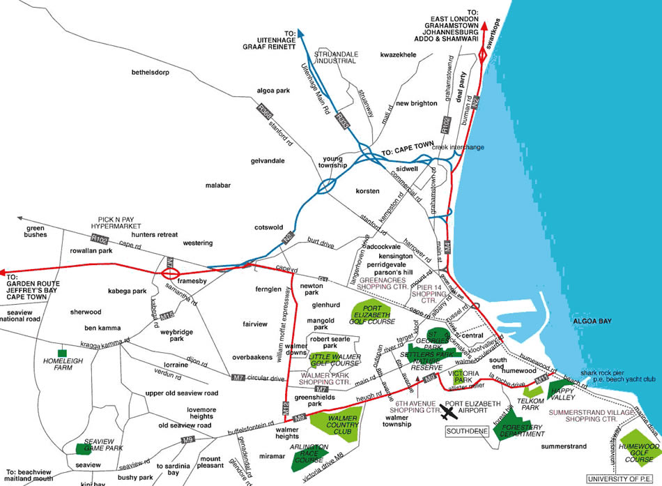 Port Elizabeth map