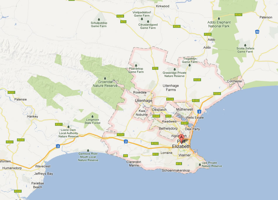 map of Port Elizabeth